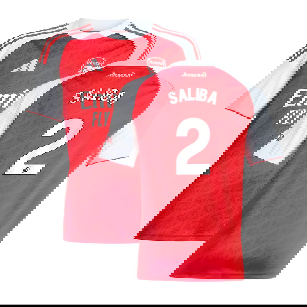 2025-2026 Arsenal Home Shirt (Kids) (Saliba 2)