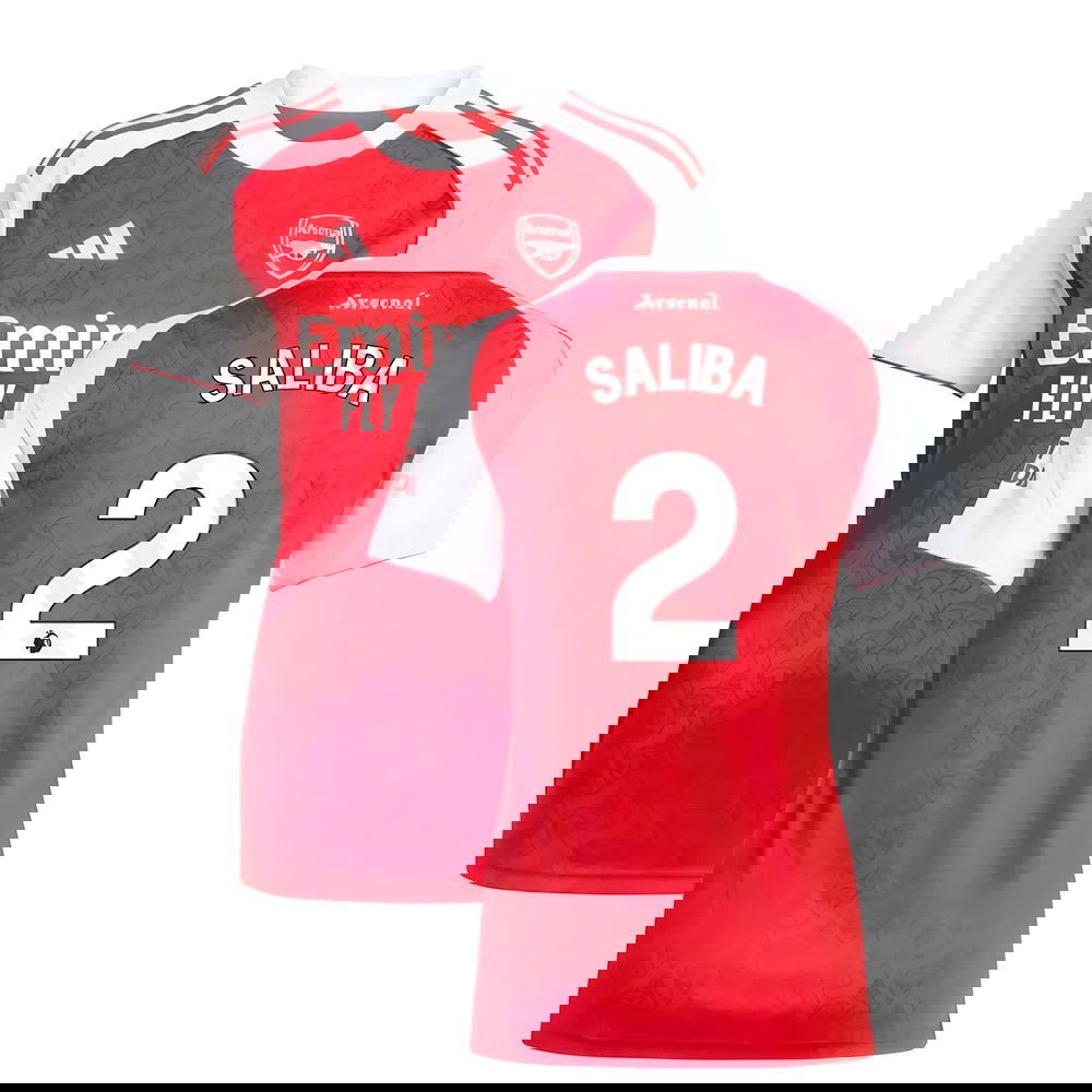 2025-2026 Arsenal Home Shirt (Womens) (Saliba 2)