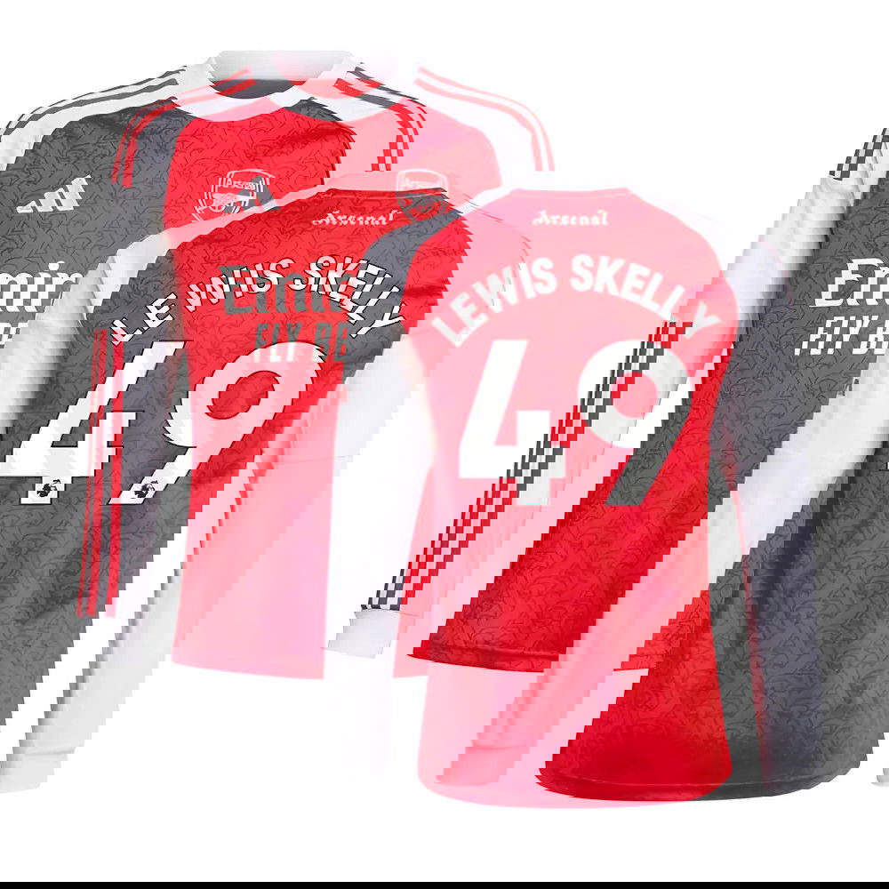 2025-2026 Arsenal Long Sleeve Home Shirt (Kids) (Lewis Skelly 49)