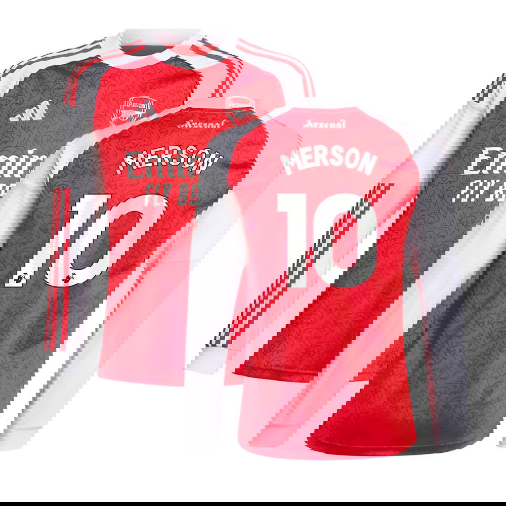 2025-2026 Arsenal Long Sleeve Home Shirt (Kids) (Merson 10)