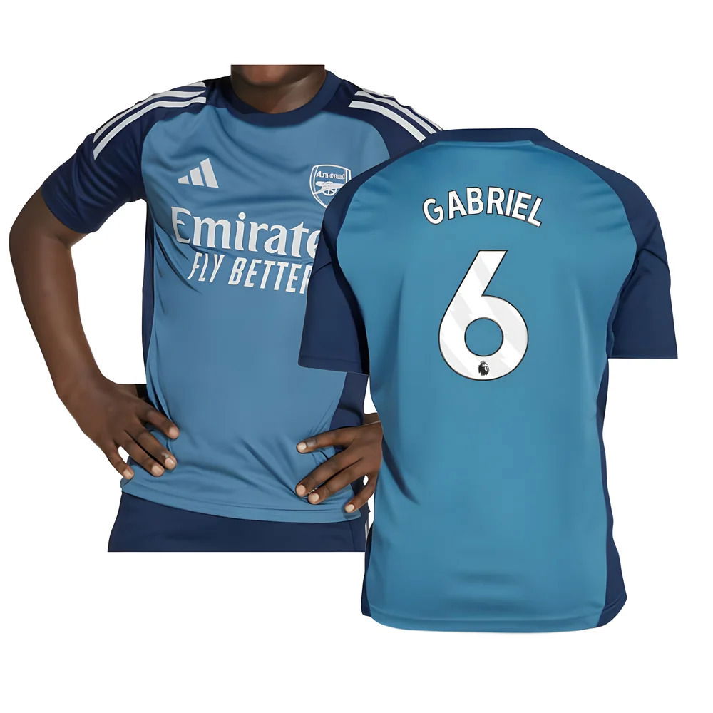 2025-2026 Arsenal Training Shirt (Blanch Blue) - Kids (Gabriel 6)