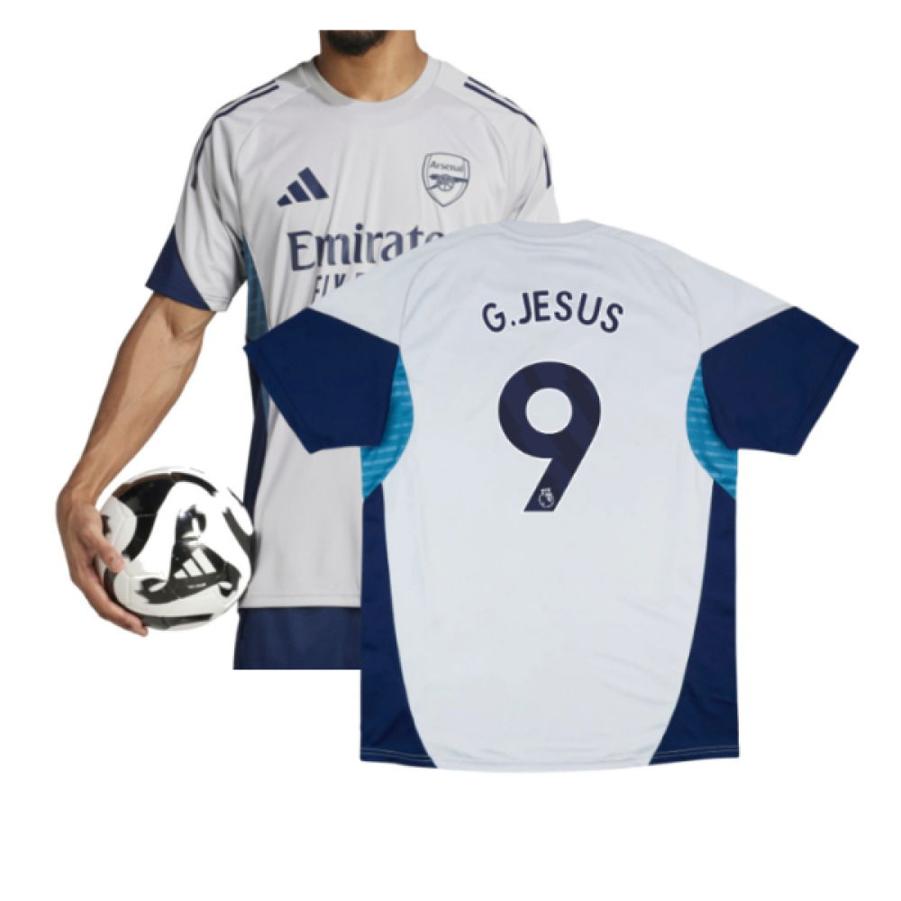 2025-2026 Arsenal Training Shirt (Grey Two) (G.Jesus 9)