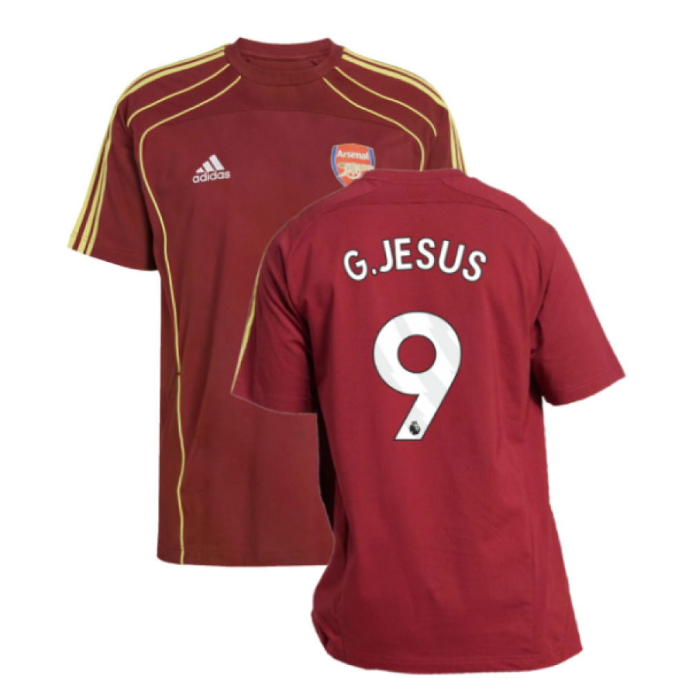 2025-2026 Arsenal UBP Tee (Noble Maroon) (G.Jesus 9)