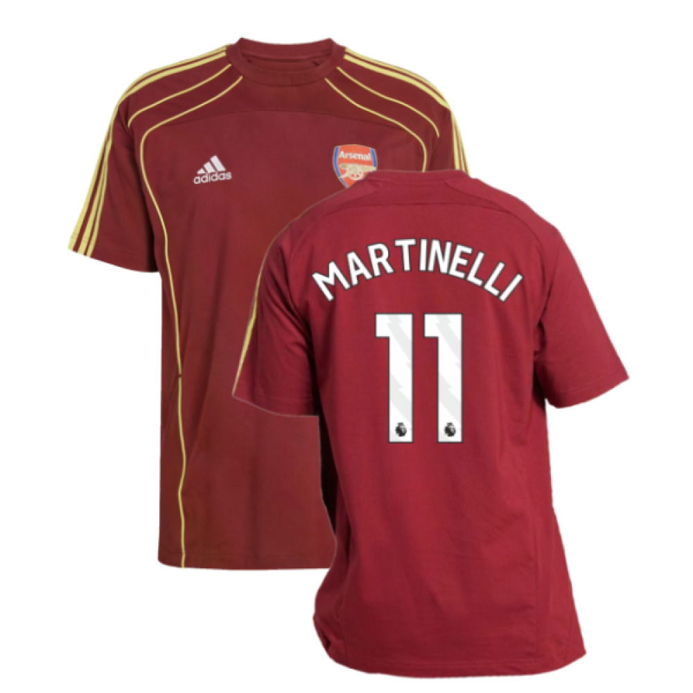 2025-2026 Arsenal UBP Tee (Noble Maroon) (Martinelli 11)