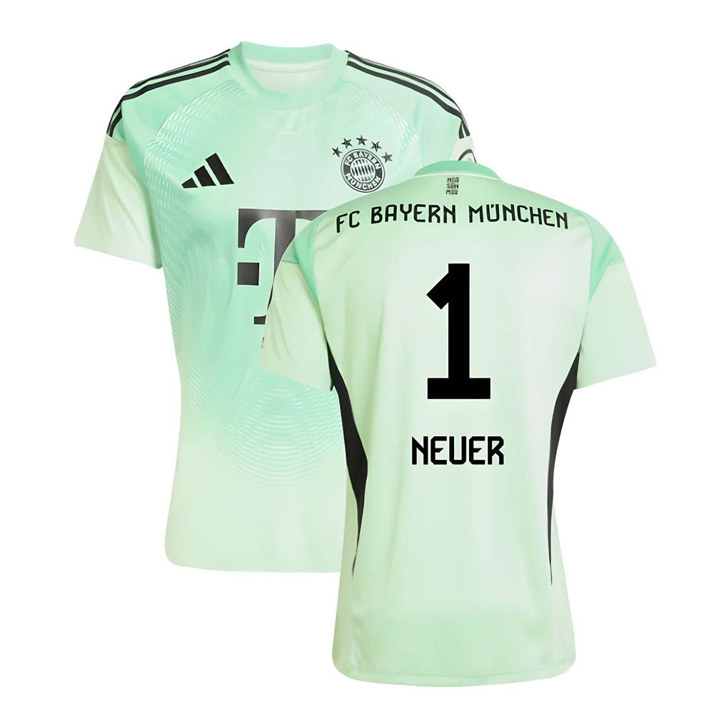 2025-2026 Bayern Munich Home Goalkeeper Shirt (Glory Mint) (Neuer 1)