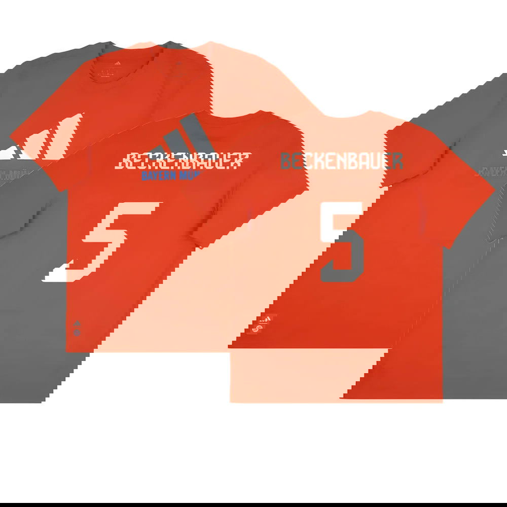2025-2026 Bayern Munich Seasonal Graphic Tee (Red) (Beckenbauer 5)