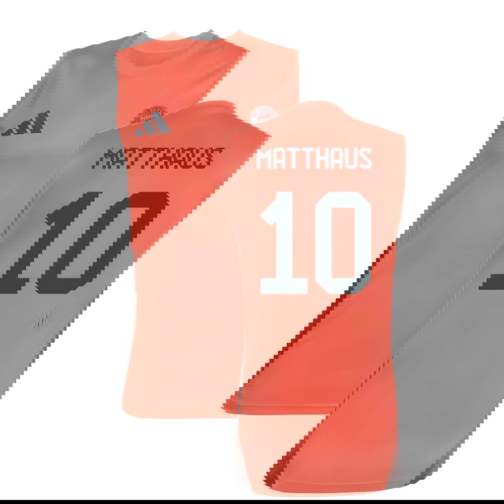 2025-2026 Bayern Munich Sleeveless Jersey (Easy Coral) (Matthaus 10)