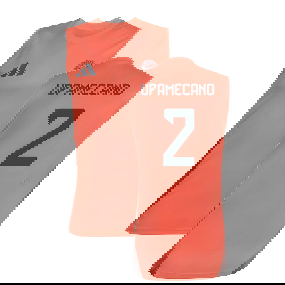 2025-2026 Bayern Munich Sleeveless Jersey (Easy Coral) (Upamecano 2)