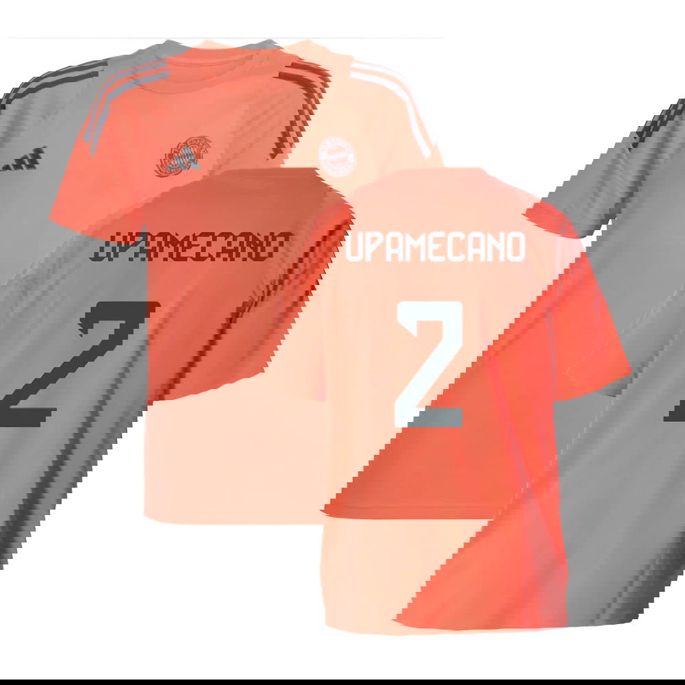 2025-2026 Bayern Munich Training Tee (Easy Coral) - Kids (Upamecano 2)