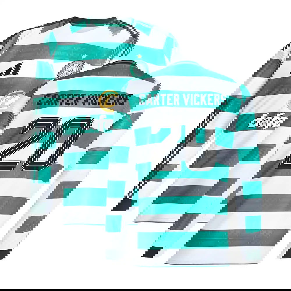 2025-2026 Celtic Long Sleeve Home Shirt (Carter Vickers 20)