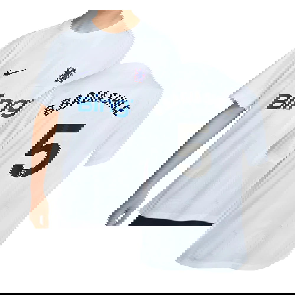 2025-2026 Chelsea Academy Pro Pre-Match Football Top (White) (B.Badiashile 5)