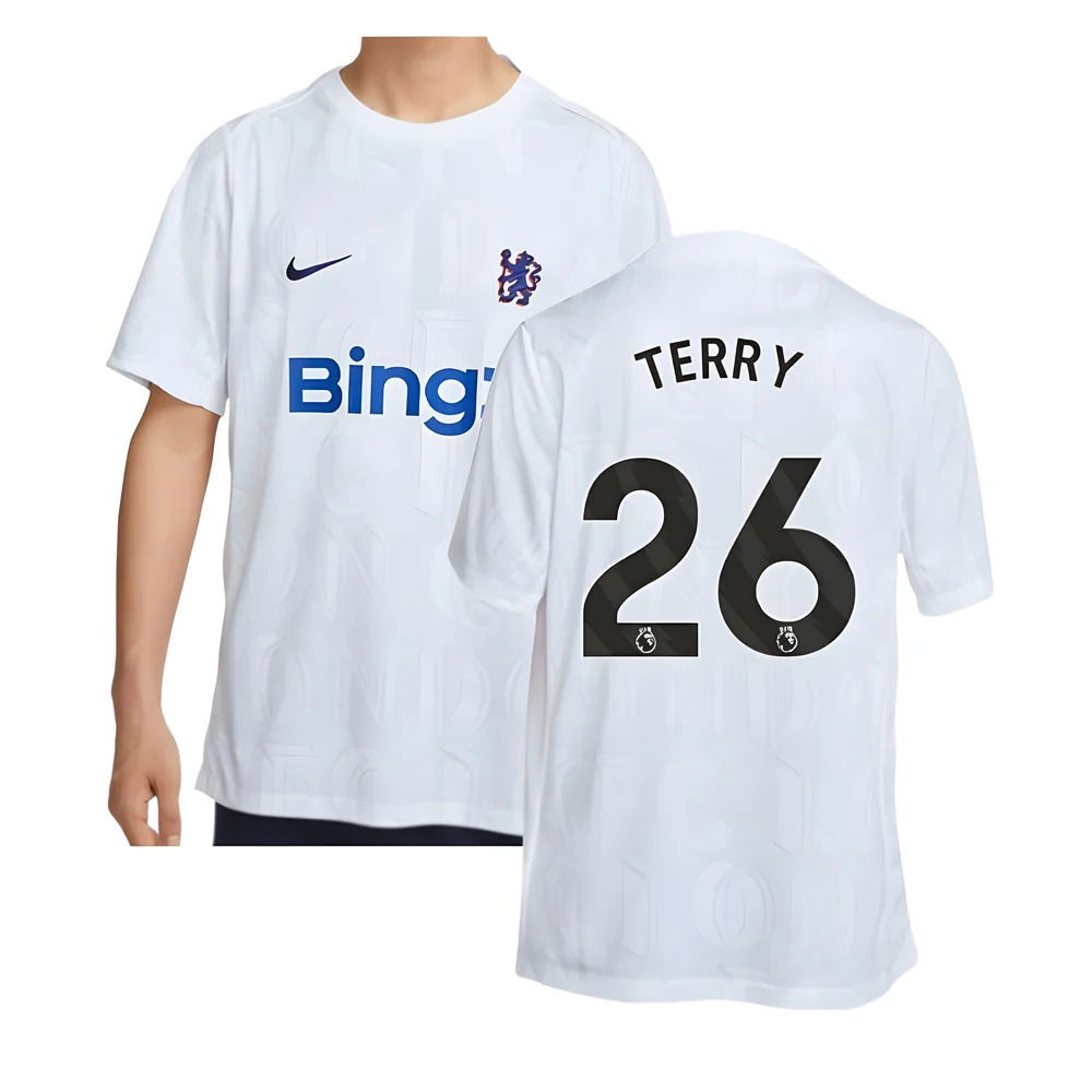 2025-2026 Chelsea Academy Pro Pre-Match Football Top (White) (Terry 26)