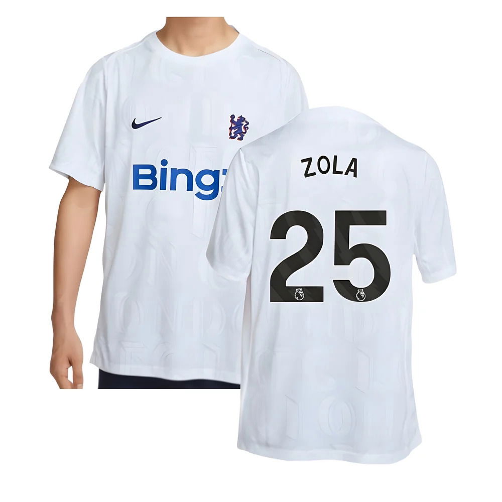 2025-2026 Chelsea Academy Pro Pre-Match Football Top (White) (Zola 25)