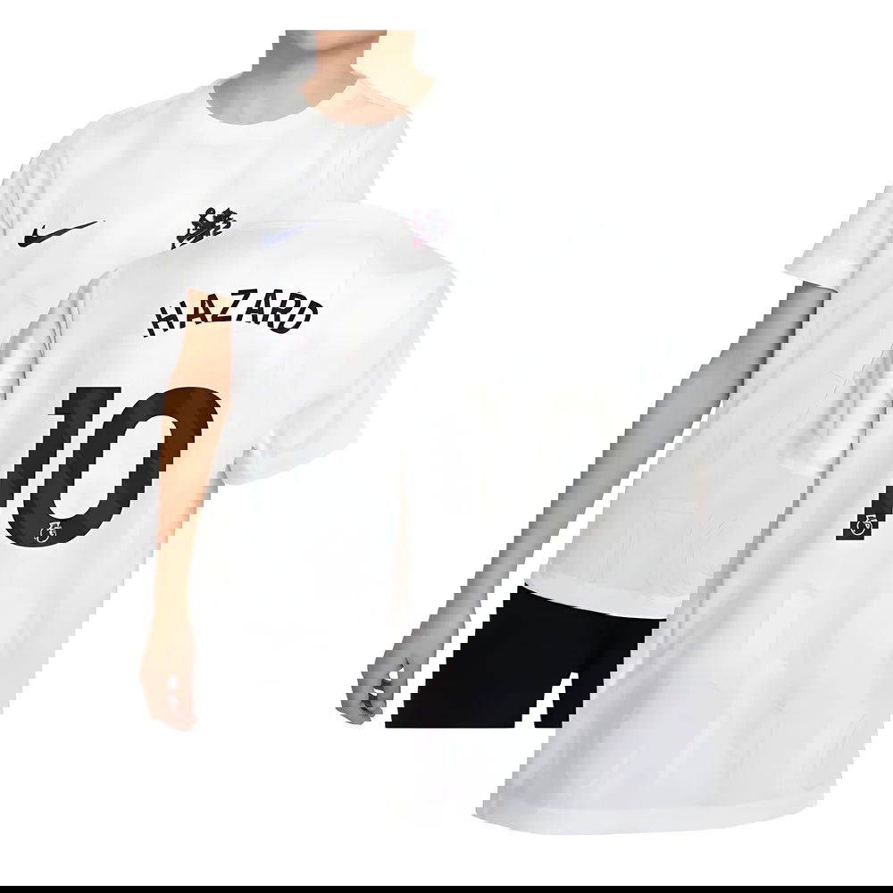 2025-2026 Chelsea Pre-Match Shirt (White) - Kids (Hazard 10)