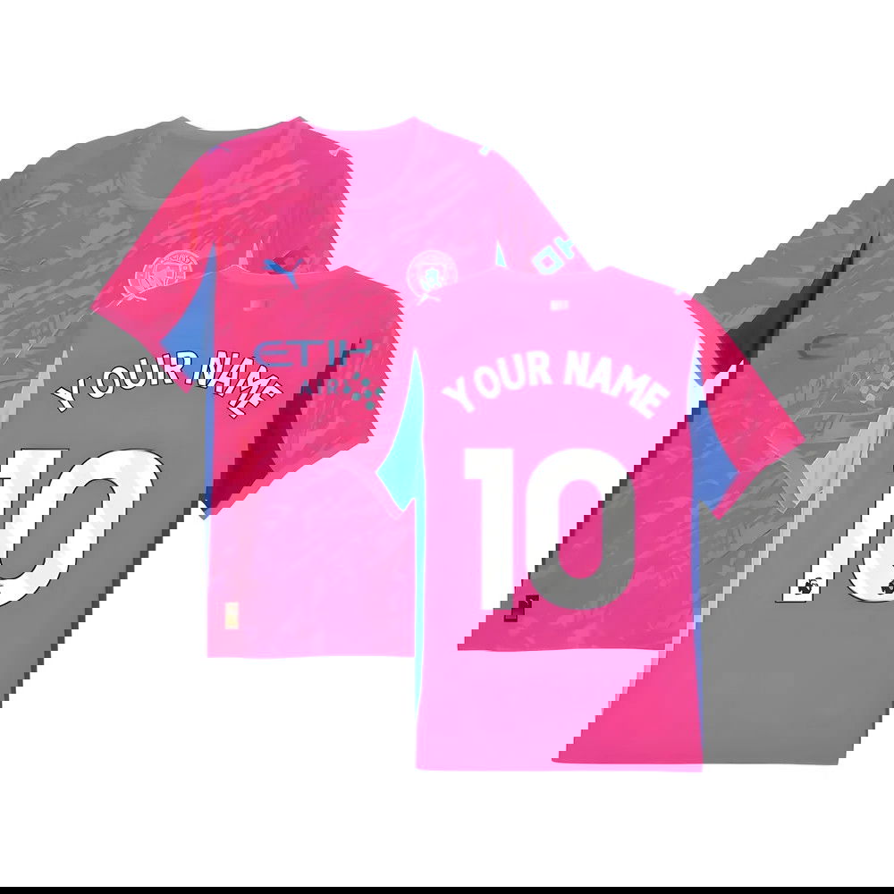 2025-2026 Man City Goalkeeper Home Shirt (Pink) (Your Name)