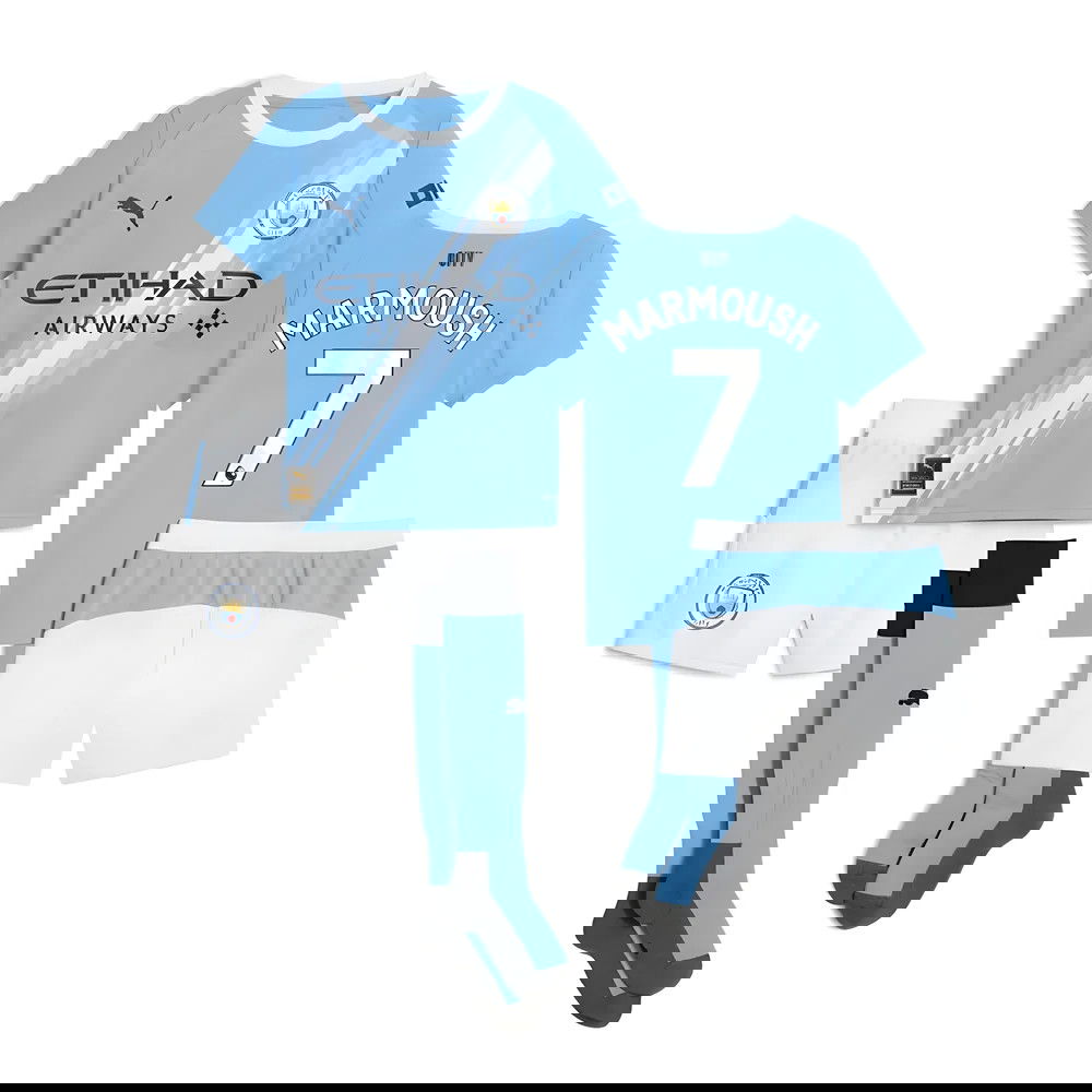 2025-2026 Man City Home Mini Kit (Marmoush 7)