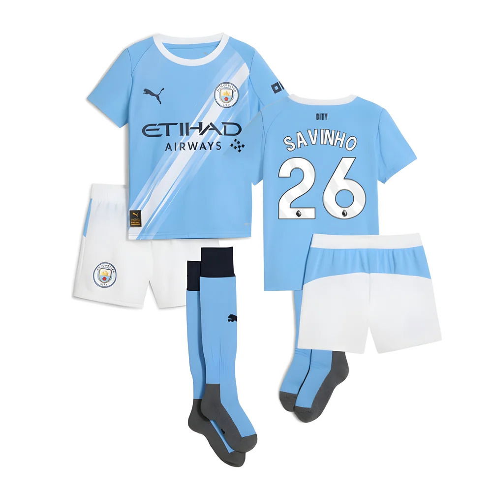 2025-2026 Man City Home Mini Kit (Savinho 26)