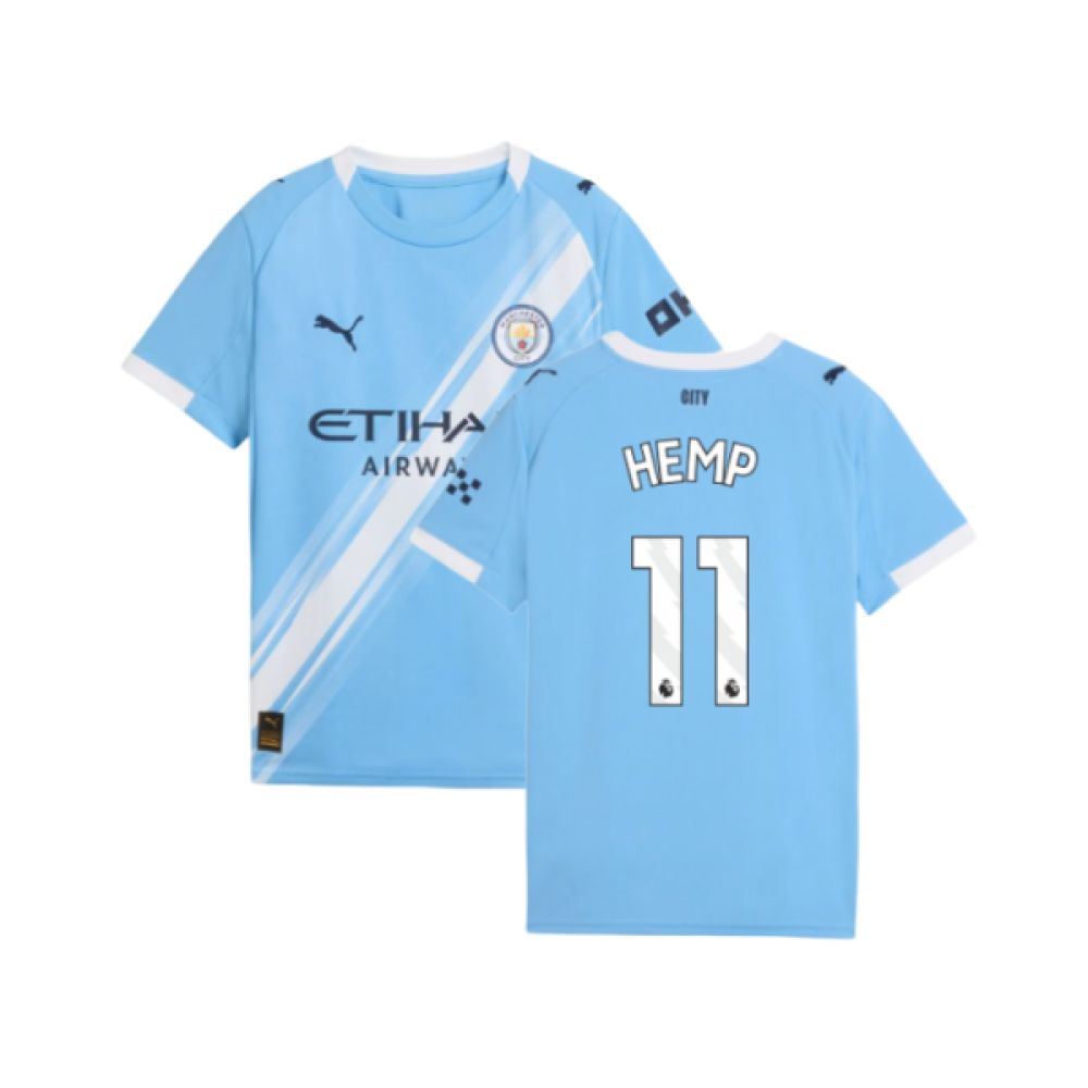 2025-2026 Man City Home Shirt (Kids) (Hemp 11)