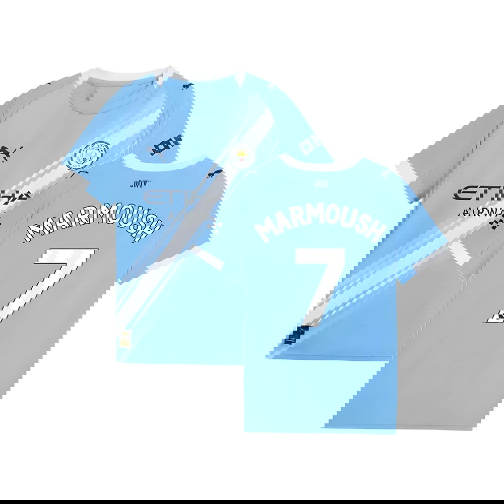 2025-2026 Man City Home Shirt (Kids) (Marmoush 7)