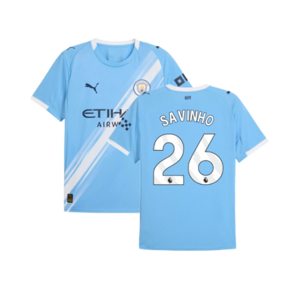 2025-2026 Man City Home Shirt (Savinho 26)