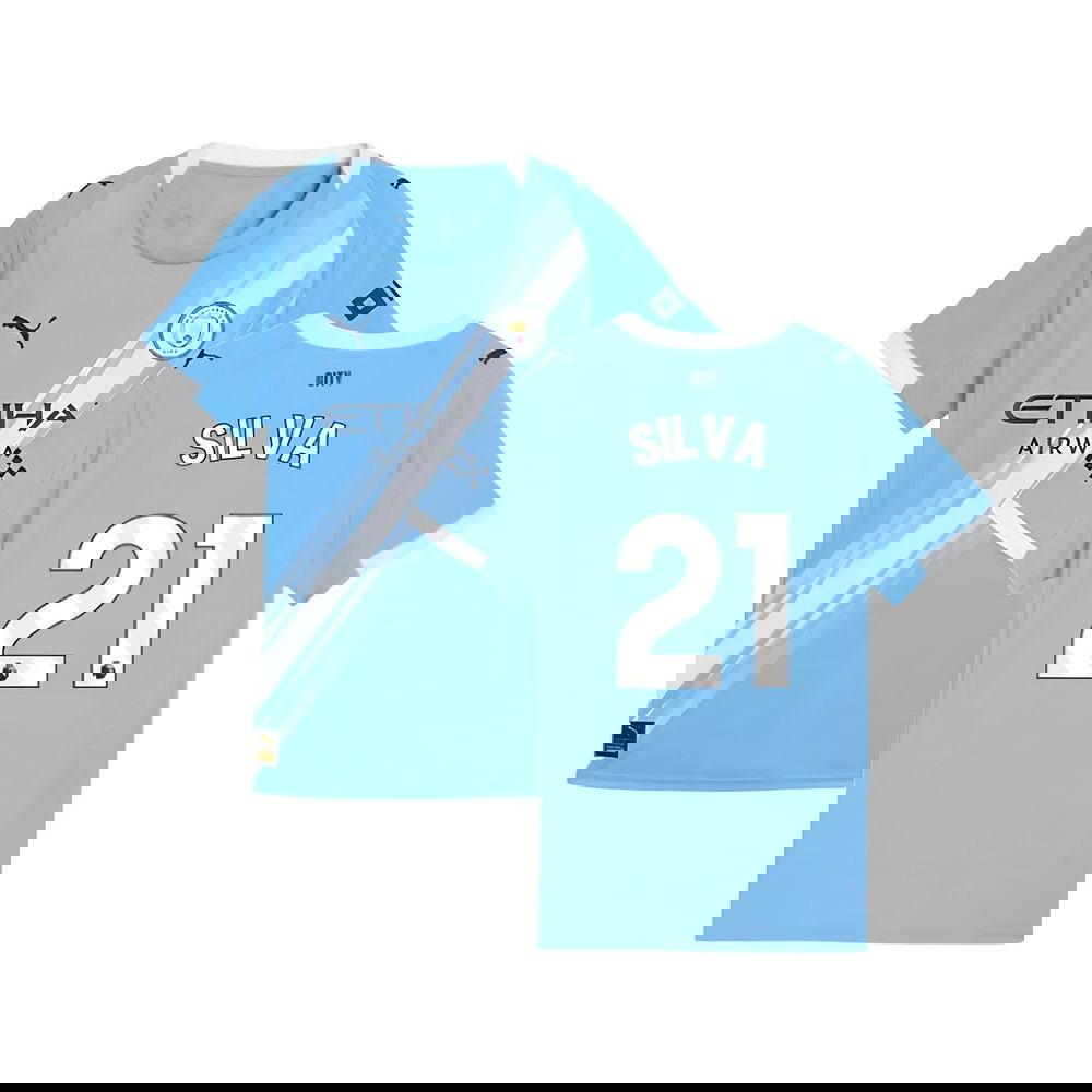 2025-2026 Man City Home Shirt (Womens) (Silva 21)