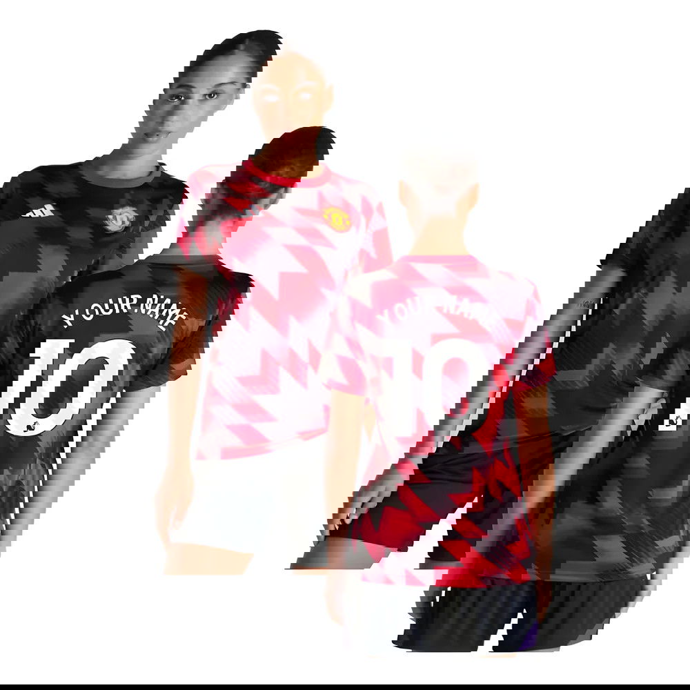 2025-2026 Man Utd Pre-Match Shirt (Red) - Womens (Your Name)