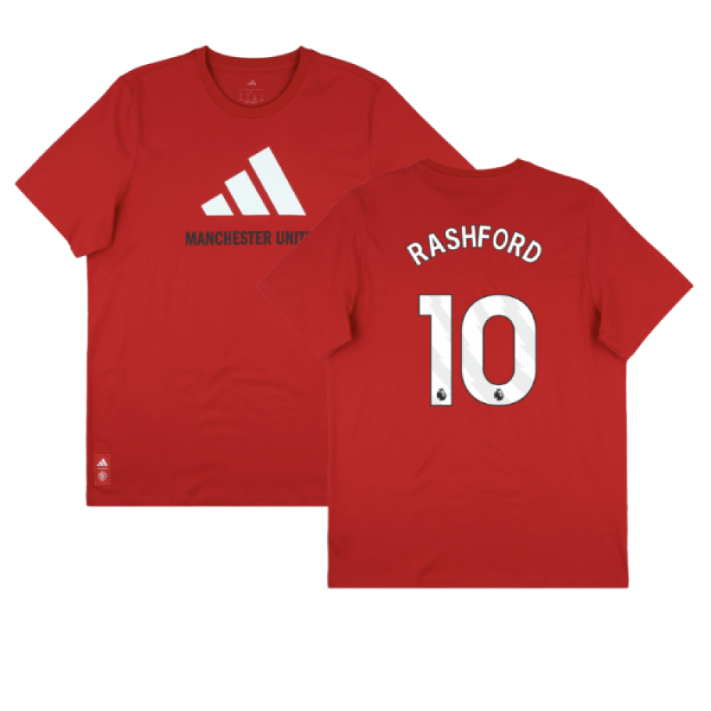 2025-2026 Man Utd Seasonal Graphic Tee (Red) (Rashford 10)