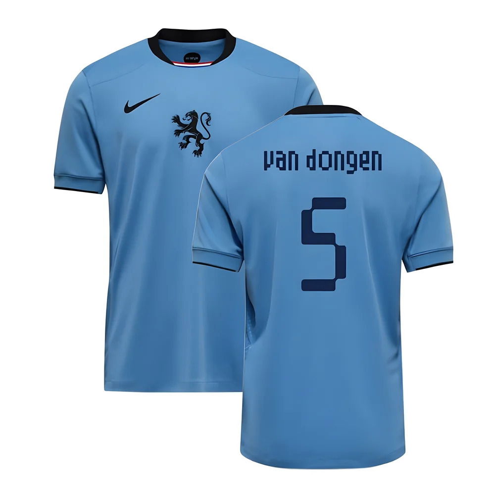 2025-2026 Netherlands Womens Team Away Shirt (Kids) (Van Dongen 5)