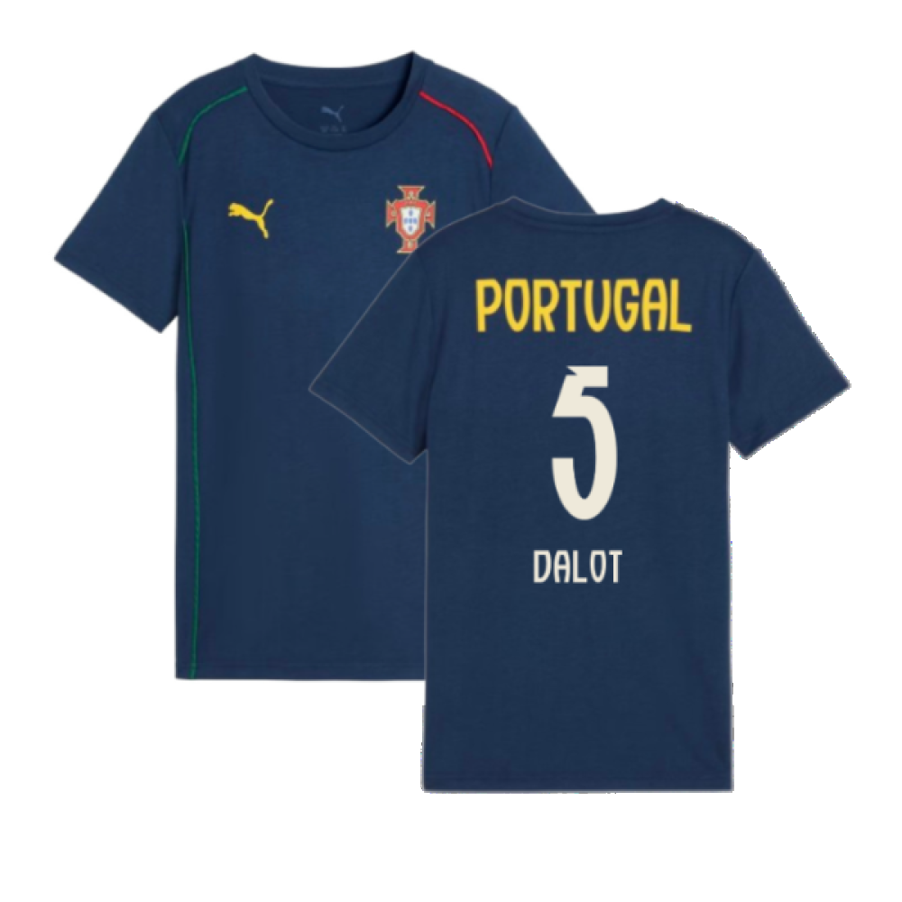 2025-2026 Portugal Casuals Tee (Persian Blue) - Kids (Dalot 5)