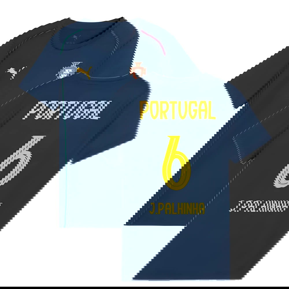 2025-2026 Portugal Casuals Tee (Persian Blue) - Kids (J.Palhinha 6)