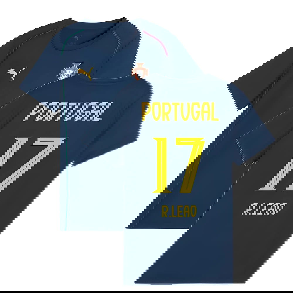 2025-2026 Portugal Casuals Tee (Persian Blue) - Kids (R.Leao 17)