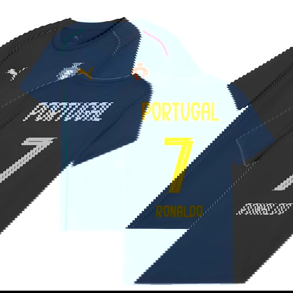 2025-2026 Portugal Casuals Tee (Persian Blue) - Kids (Ronaldo 7)