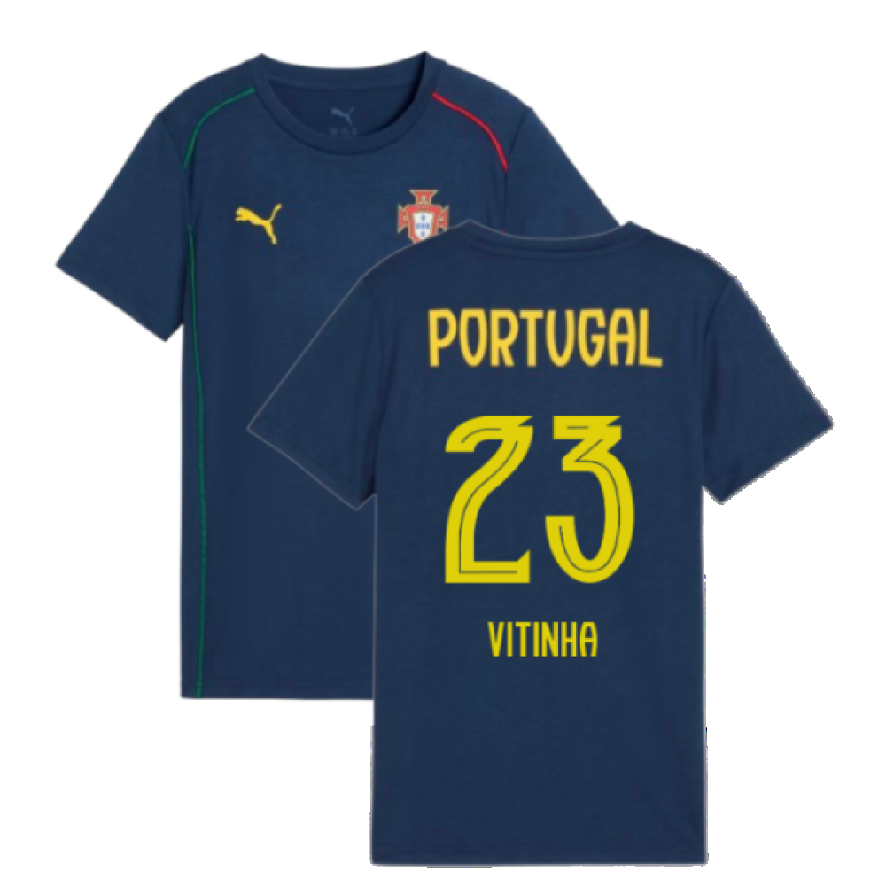 2025-2026 Portugal Casuals Tee (Persian Blue) - Kids (Vitinha 23)