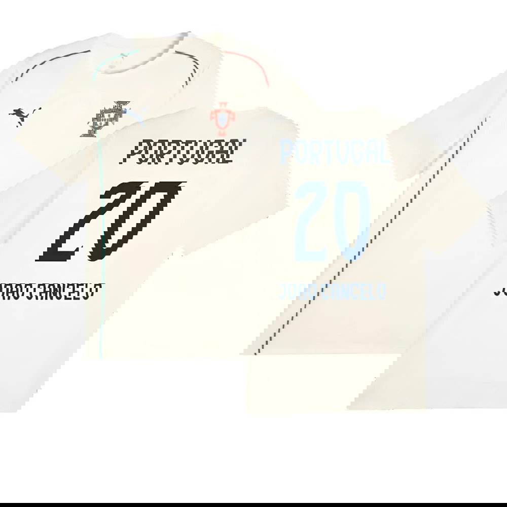2025-2026 Portugal Casuals Tee (Sugared Almond) (Joao Cancelo 20)