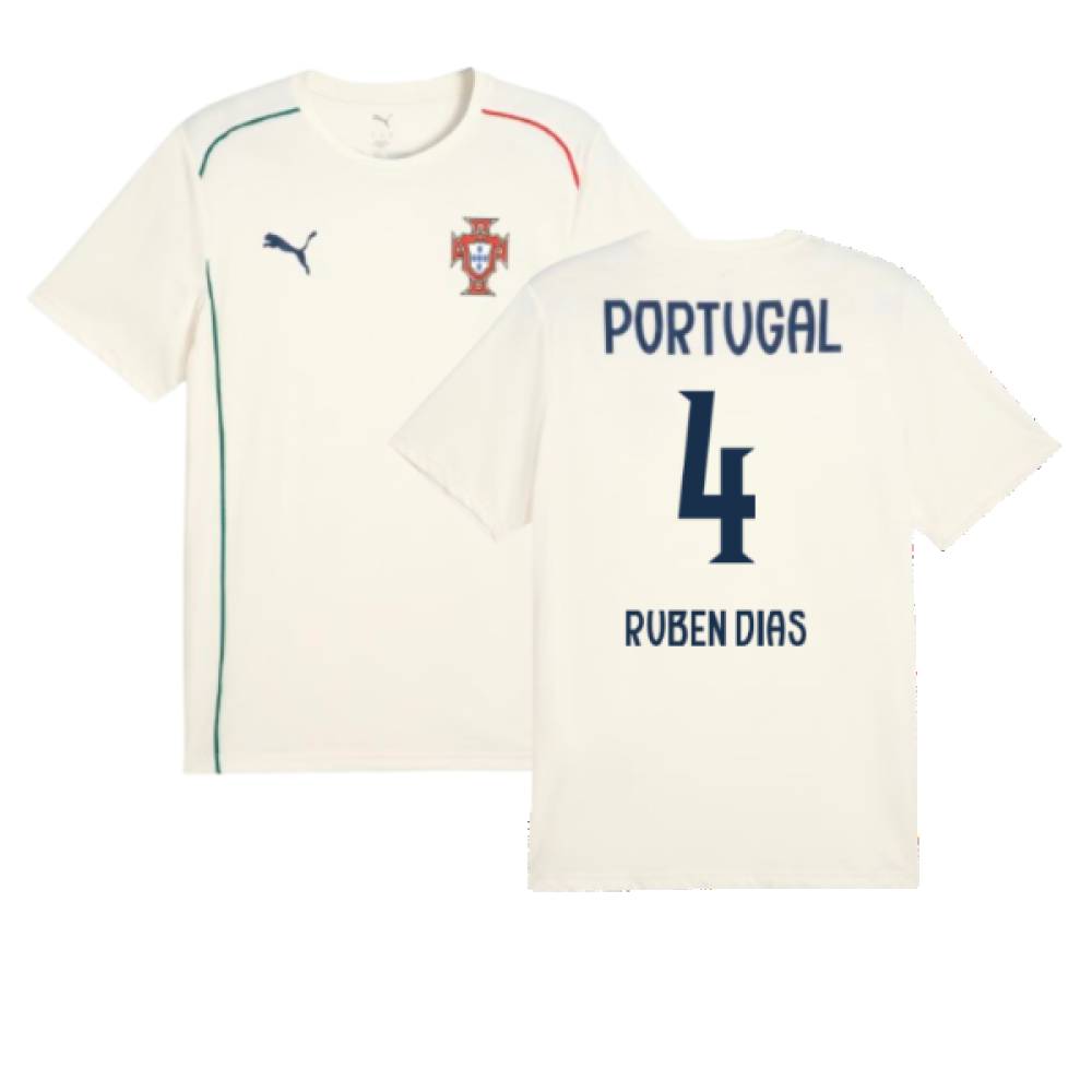 2025-2026 Portugal Casuals Tee (Sugared Almond) (Ruben Dias 4)