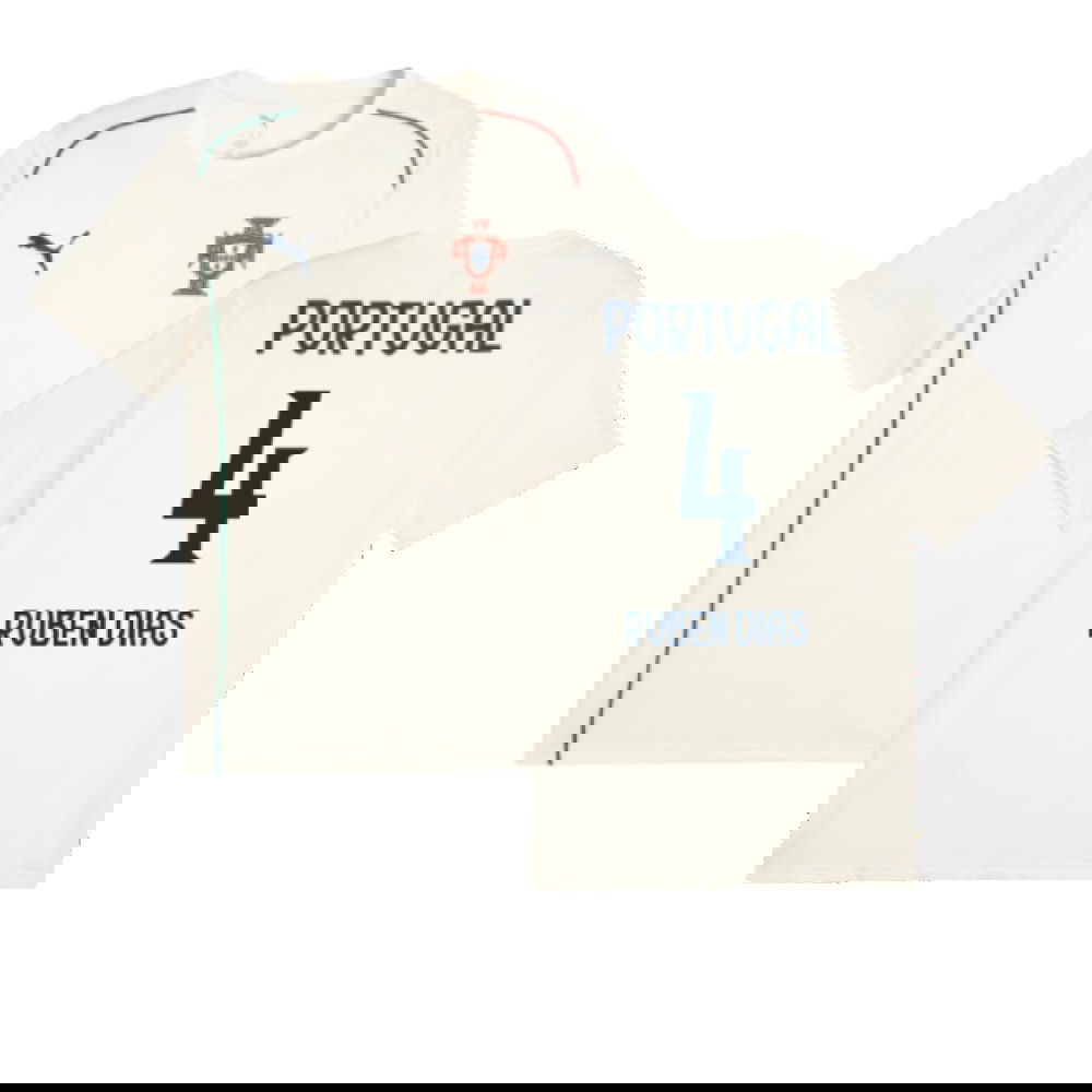 2025-2026 Portugal Casuals Tee (Sugared Almond) (Ruben Dias 4)