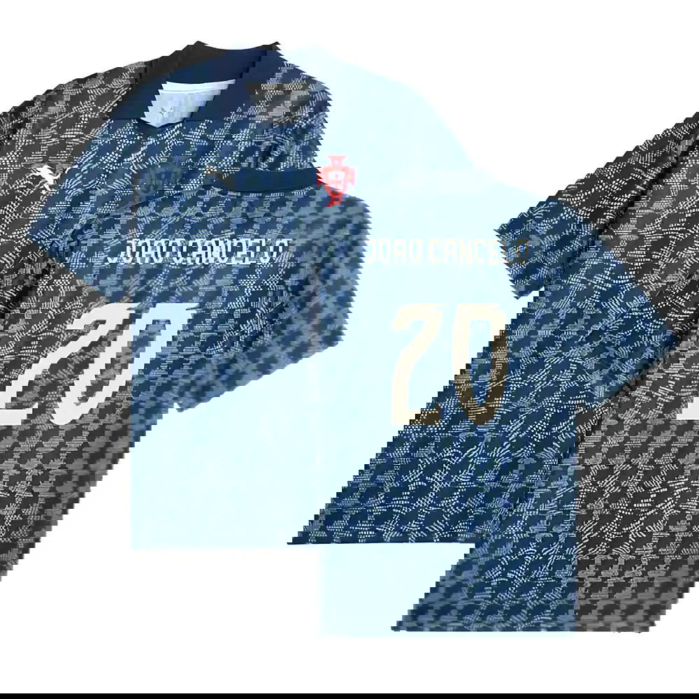 2025-2026 Portugal ftblNRGY+ Retro Jersey (Persian Blue) (Joao Cancelo 20)