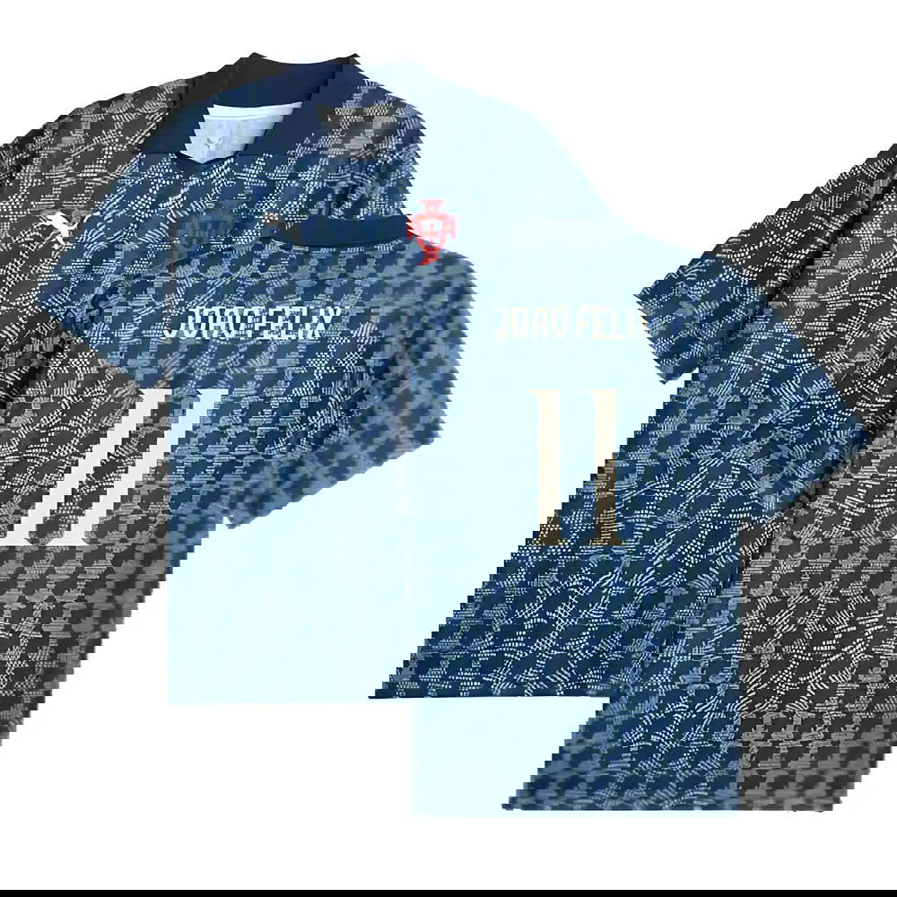 2025-2026 Portugal ftblNRGY+ Retro Jersey (Persian Blue) (Joao Felix 11)