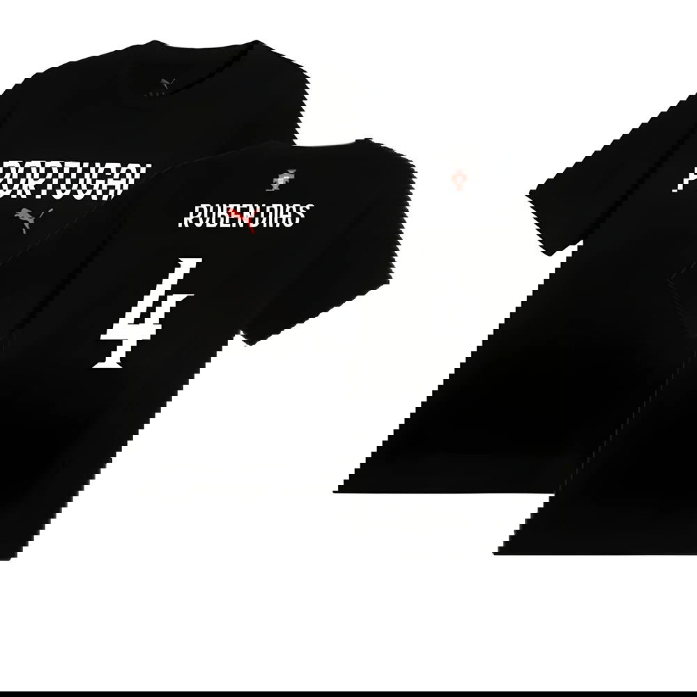 2025-2026 Portugal ftblNRGY Tee (Black) (Ruben Dias 4)
