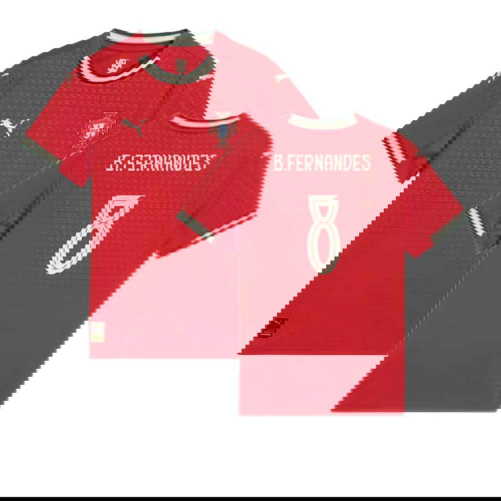 2025-2026 Portugal Home Shirt (Kids) (B.Fernandes 8)