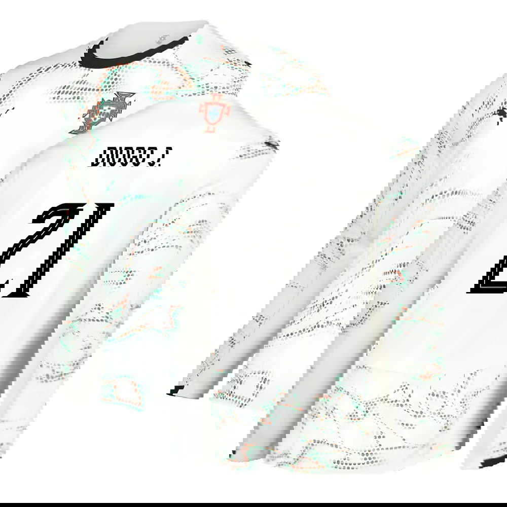 2025-2026 Portugal Long Sleeve Away Shirt (Diogo J. 21)