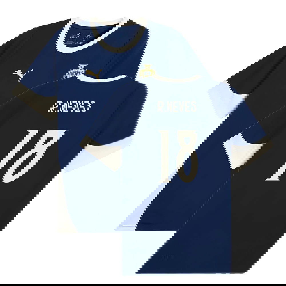 2025-2026 Portugal Training Jersey (Persian Blue) (R.Neves 18)