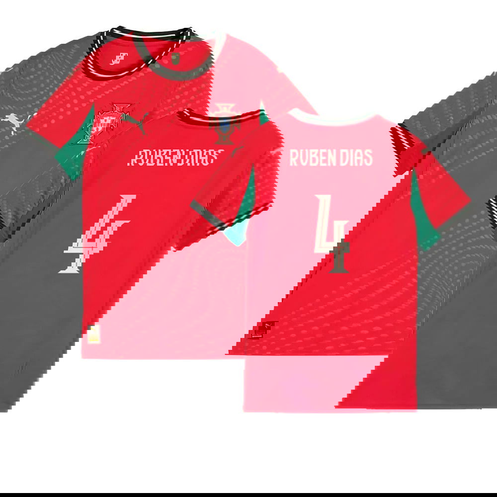 2025-2026 Portugal Womens Team Home Shirt (Ladies) (Ruben Dias 4)