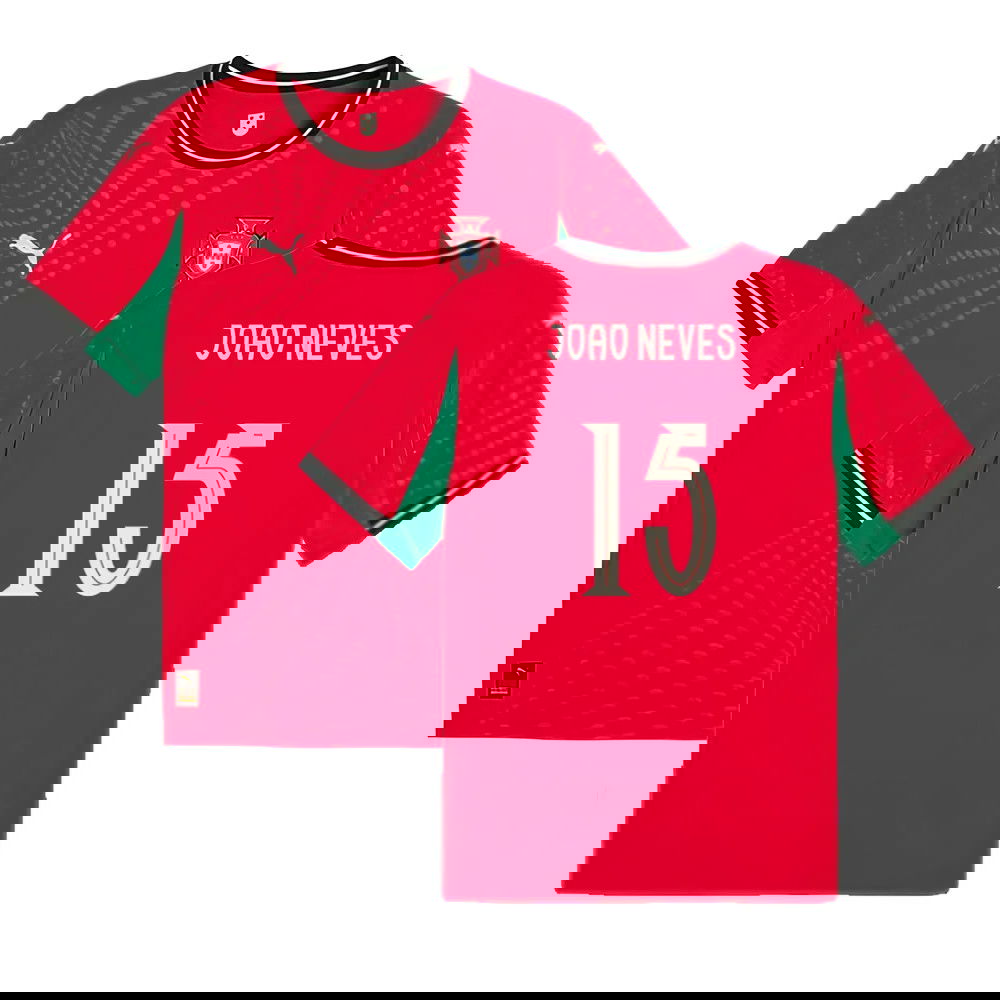 2025-2026 Portugal Womens Team Home Shirt (Unisex) (Joao Neves 15)