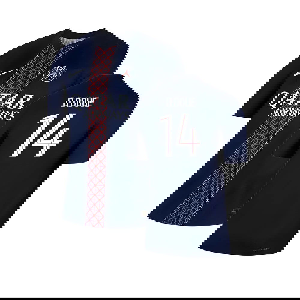 2025-2026 PSG Home Dri-Fit ADV Authentic Shirt (D.Doue 14)