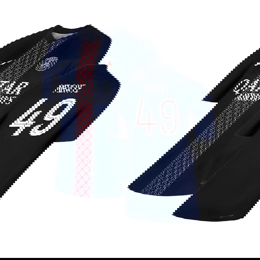 2025-2026 PSG Home Dri-Fit ADV Authentic Shirt (Mbaye 49)