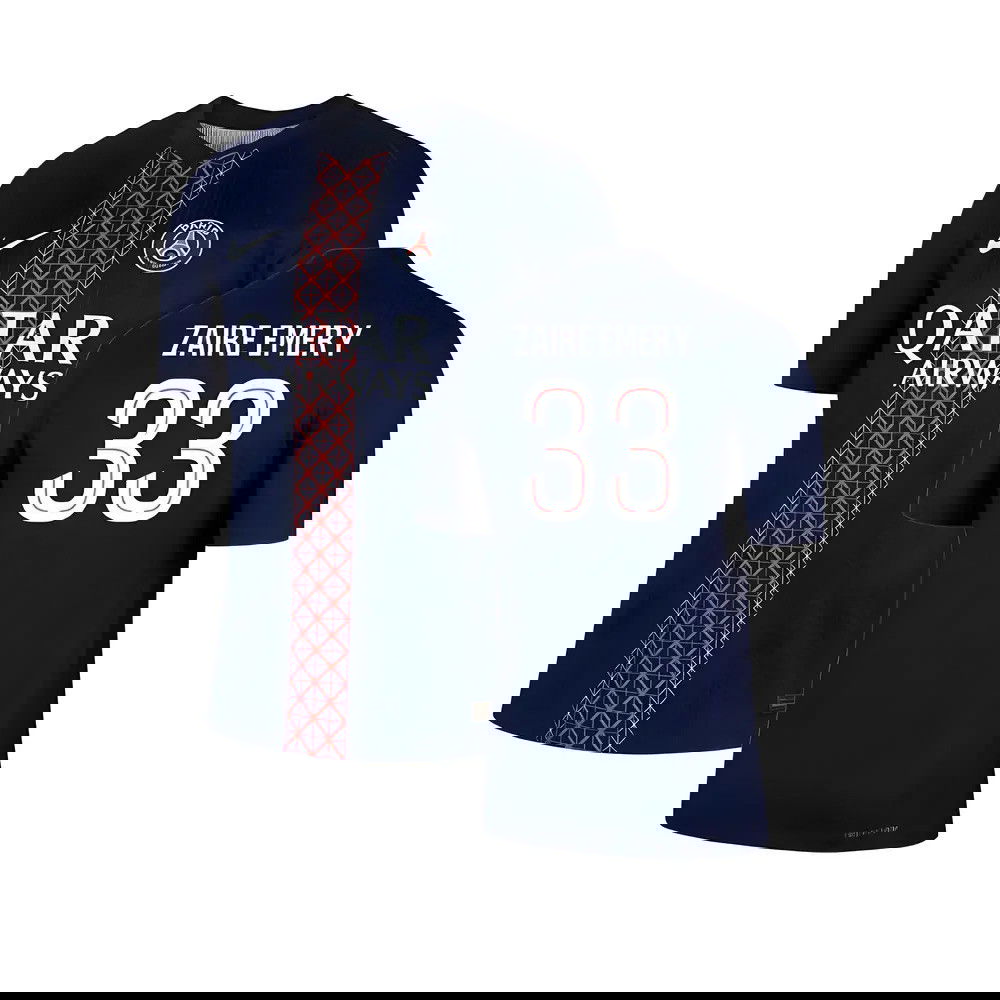 2025-2026 PSG Home Dri-Fit ADV Authentic Shirt (Zaire Emery 33)