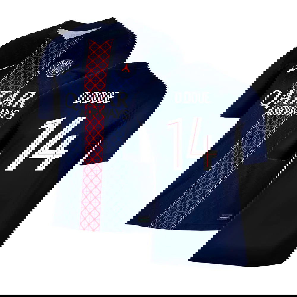 2025-2026 PSG Paris Saint Germain Home Shirt (D.Doue 14)