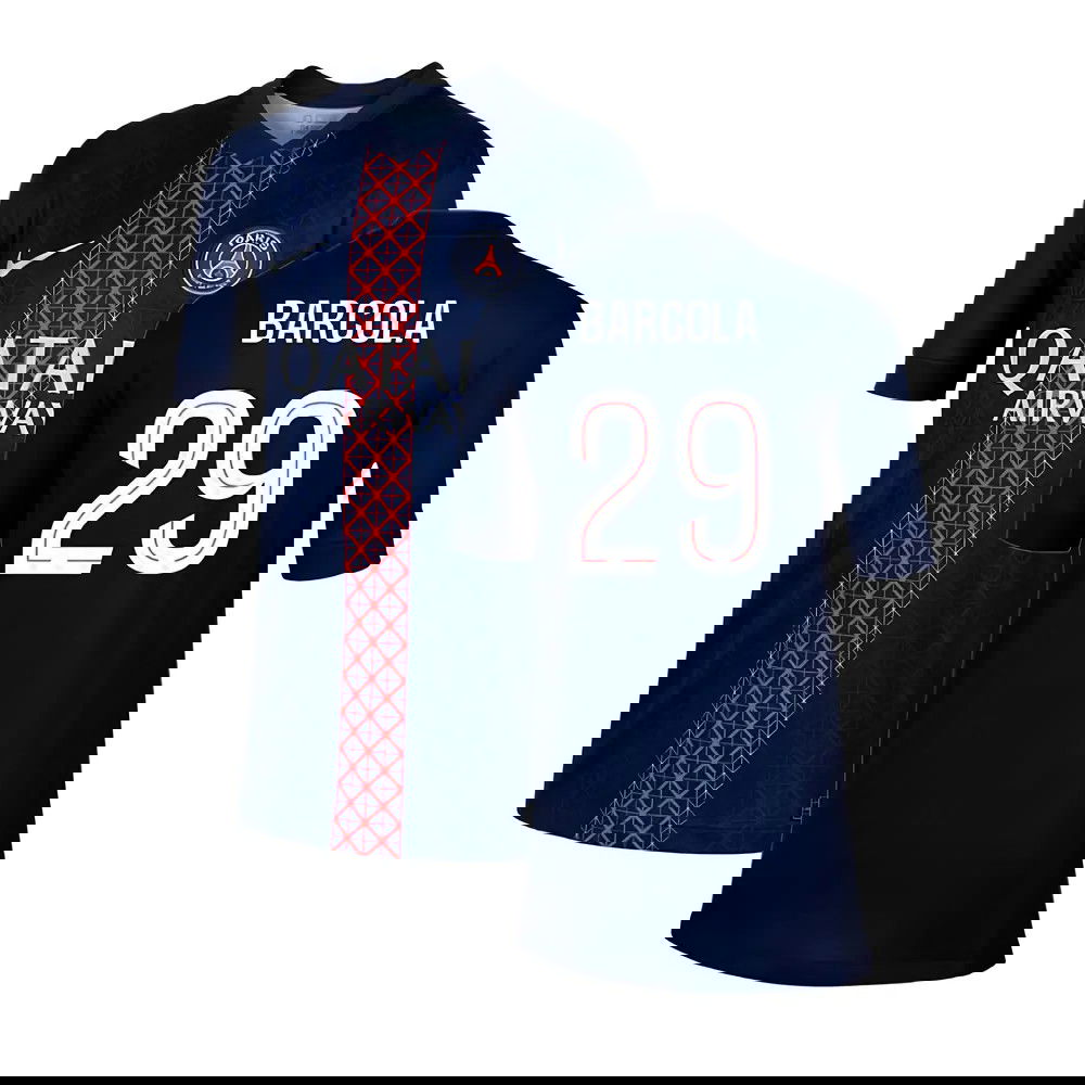 2025-2026 PSG Paris Saint Germain Home Shirt (Kids) (Barcola 29)