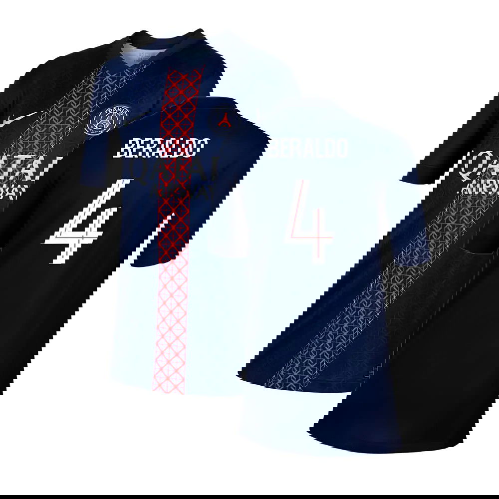 2025-2026 PSG Paris Saint Germain Home Shirt (Kids) (Beraldo 4)